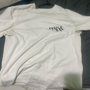 Purple Graphic White Men's Tee